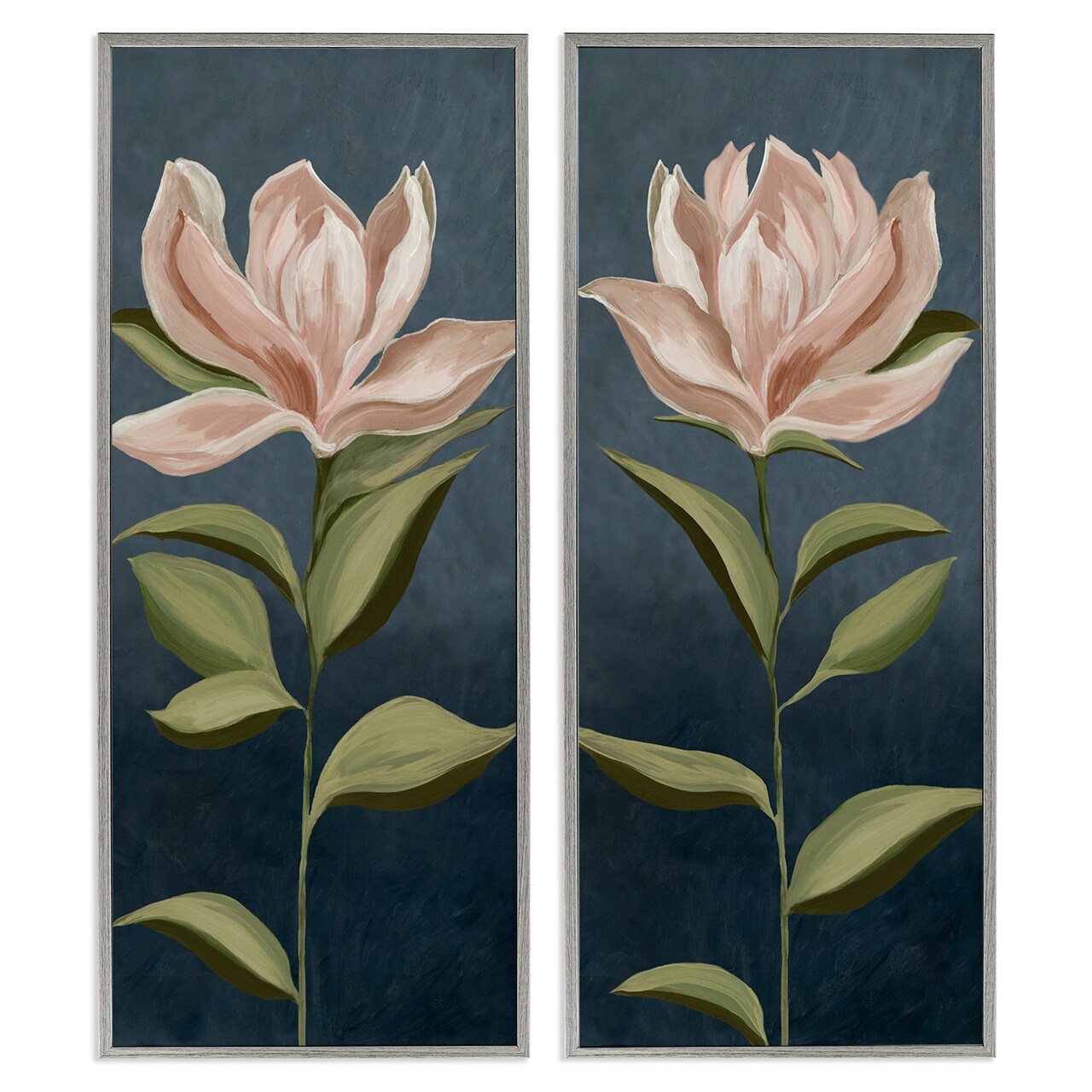 Stupell Industries Pink Petaled Blooms 2pc Framed Giclee Wall Art Set Design by Jacob Q